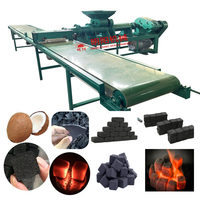 Ligne de production automatique de briquettes de charbon de bois pour barbecue, machine de fabrication de briquettes à commande PLC, usine industrielle de briquetage de poudre de carbone