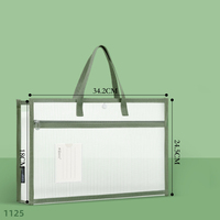 Taille personnalisée B4/A4 Double poche sac à documents épais écologique EVA porte-fichiers poignée maille fermeture éclair doux produits de classement personnalisés