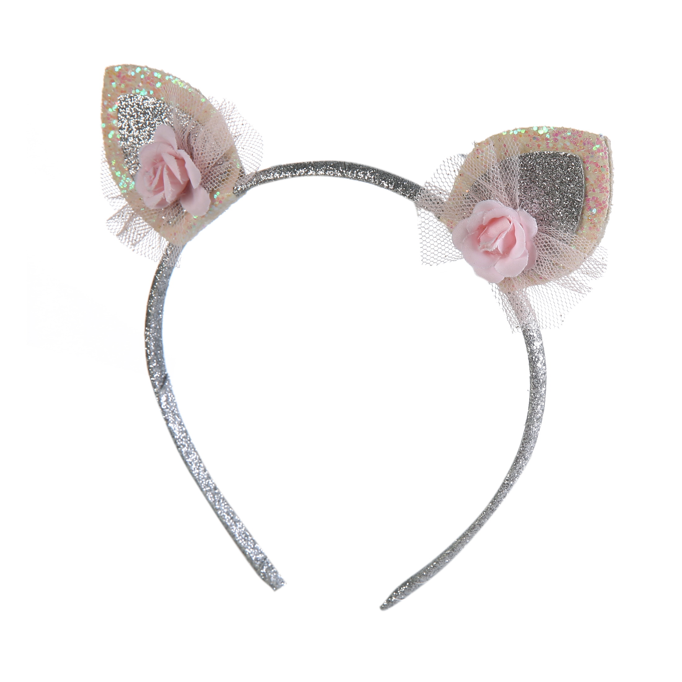 Hermosa Oreja De Gato Corona De Lentejuelas De Color Con De Hermosa Oreja De Gato Corona De Lentejuelas De Color Con De