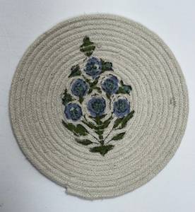 2024 tendance indien main bloc imprimé coton sous-verres 4*5 pouces tapis tampons pour tasse à café Table basse bureau Table accessoire - Product Image 3