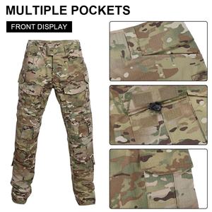 Pantalon tactique camouflage homme unique à taille basse, respirant, avec genouillères, en polyester, pour la chasse en extérieur - Product Image 5