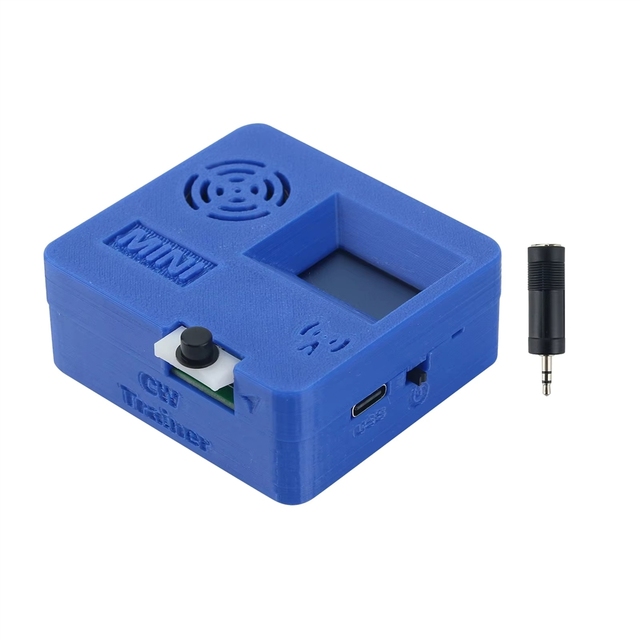 GGDX Mini CW Key Version Morse Code Trainer HAM Radio Learning 3D-Printed with 0.96-inch OLED Screen