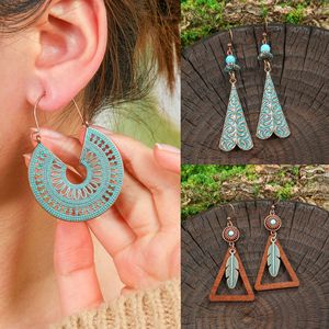 Bohemian <b>Drop</b> Earrings Alloy Antique <b>Bronze</b> Plated Tassel Women's Party Fashion Jewelry - Product Image 2