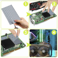 12W/MK Gelid GP EXTREMA 80X40 0.5mm 1mm 2mm 3mm Lembaran Silikon Konduktif Pendingin Thermal Pad Untuk CPU/GPU Grafis Motherboard
