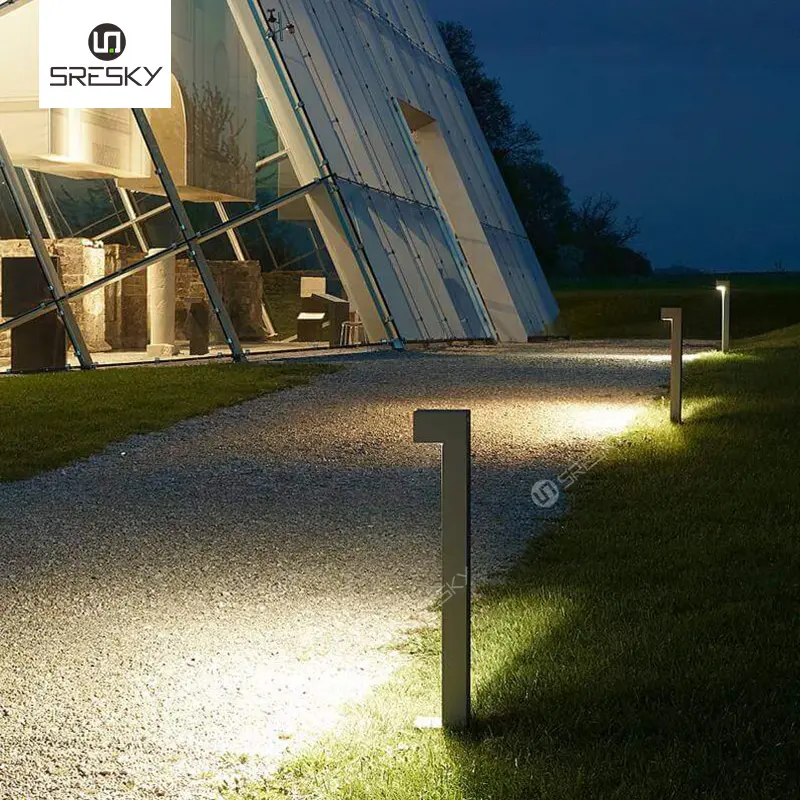 SRESKY ha condotto la luce solare impermeabile per esterni da giardino solare prato paletto luminoso luci di rifornimento della fabbrica con pir sensore di movimento
