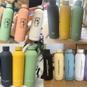 Borraccia Sportiva Portatile in Acciaio Inox, Bottiglia d'Acqua a Doppia Parete Satinata, <span class=keywords><strong>Tazza</strong></span> Termica per Esterni <span class=keywords><strong>500</strong></span> <span class=keywords><strong>ml</strong></span> - Product Image 5