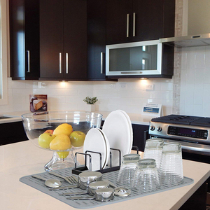 Tapete Super Absorvente para Secar Louças em Microfibra, Estilo Mármore, Antiderrapante, Secagem Rápida para Bancada de Cozinha - Product Image 2