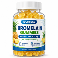 Gummies de bromélaïne pure 300 mg 1000 GDU, directement de l'usine OEM/ODM, complément pour le soutien quotidien de la santé