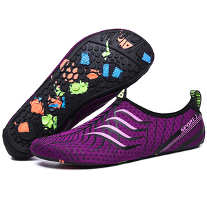 Chaussures d'eau d'été pour femmes et hommes, antidérapantes, semelle en caoutchouc souple, fitness, marche pieds nus, chaussures aquatiques de plage - Product Image 4