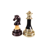 Accessoires d'échecs internationaux en bois haut de gamme en gros – Meilleurs prix – Pièces d'échecs surdimensionnées de 3,5 pouces luxueuses pour enfants