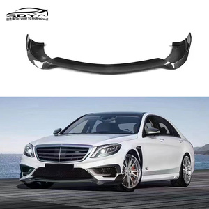 ขอบกันชนหน้าขอบ <span class=keywords><strong>S63</strong></span> W222สไตล์คาร์บอนไฟเบอร์สำหรับ Mercedes Benz W222 <span class=keywords><strong>S63</strong></span> S Class pre lci - Product Image 1