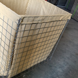 Barrières défensives pour la <span class=keywords><strong>protection</strong></span> des rivières, matériau géotextile vert/sable, fil de fer galvanisé, soudage, pliage - Product Image 1