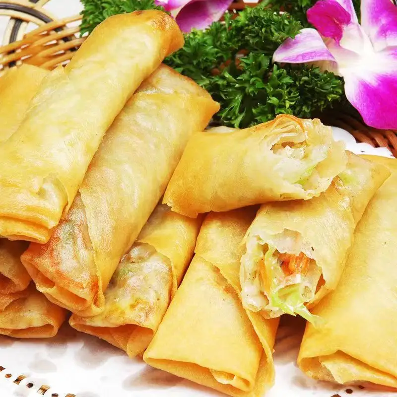 chinese traditional snacks Iqf frozen Spring Rolls Halal food No additives