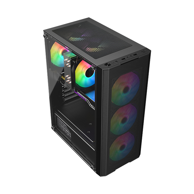 Gaming Pc Case ATX Mid Tower Gamer Cabinet OEM Gaming Transparent Computer Case Towers With Mesh Front Panel