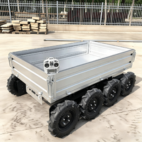 Nouveau mini-dumper électrique tout-terrain en acier, véhicule de transport sur chenilles autonome, garantie 3 ans pour l'agriculture et la restauration