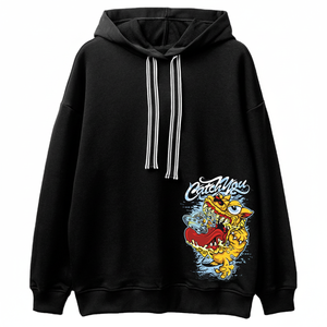 Sweat-shirt à capuche en molleton de coton 100% coréen imprimé personnalisé brodé pour hommes avec cordons d'impression numérique d'hiver directe - Product Image 1