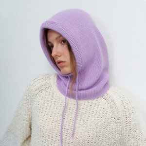 Pasamontañas peludo Calentador de <span class=keywords><strong>cuello</strong></span> Máscara de punto de moda para <span class=keywords><strong>mujer</strong></span> con bufanda integrada Sombrero térmico de invierno para clima frío - Product Image 5