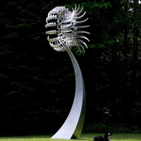 Sculpture d'énergie cinétique en acier inoxydable de grande taille pour la décoration extérieure