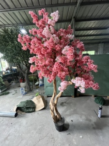 <span class=keywords><strong>Arbre</strong></span> de cerisier artificiel rose et blanc de haute qualité résistant aux UV, plante <span class=keywords><strong>en</strong></span> <span class=keywords><strong>pot</strong></span> de style bonsaï japonais pour l'extérieur - Product Image 4