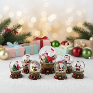 Boules à neige du Père Noël Décoration de Noël Boule d'eau Ornement avec Père Noël Bonhomme de neige Cadeau <span class=keywords><strong>Ours</strong></span> Design Décoration de maison festive - Product Image 1
