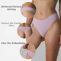 Culottes taille haute sans coutures avec surpiqûres renforcées, sous-vêtements durables à coutures de précision, invisibles et basiques pour femmes