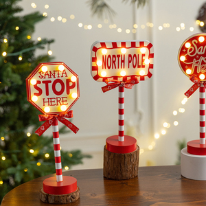 Letrero de Madera Creativo con Letras Verdes para Navidad, Adornos de Bienvenida para el Hogar, Decoraciones Colgantes para la Casa, Venta al por Mayor - Product Image 3