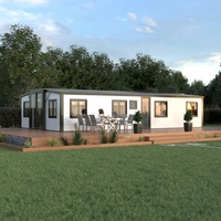 Maison en conteneur extensible avec panneaux solaires 40 pieds 3 chambres à coucher Maison mobile modulaire portable en acier préfabriqué