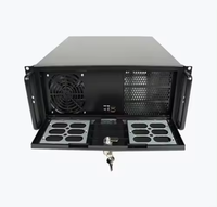 Boîtier de rack de serveur 4U de 19 pouces avec lecteur optique 5.25 châssis PC industriel à facteur de forme ATX avec ventilateur en stock