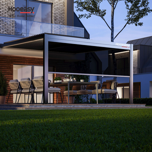 Ngoài trời bóng râm mù Patio cuộn lên màn màu Bên ngoài dây kéo con lăn Rèm màn hình riêng tư cho ban công nhôm pergola - Product Image 1