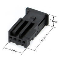 8377072 Connecteur 4 broches en cuivre et nylon PA66 pour tweeter automobile et éclairage d'ambiance, fiche étanche avec bornes pré-crimpées, adaptateur à ajustement direct