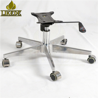 Base de chaise de bureau et d'ordinateur pivotante et inclinable en alliage d'aluminium poli à cinq étoiles avec roulettes et roulettes pivotantes – Offre Spéciale