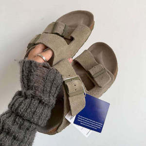 Sandales <span class=keywords><strong>Birkenstock</strong></span> d'été noires, plates et tendance, pour l'extérieur et le jardin, à enfiler, avec semelle intérieure en EVA, pour usage quotidien - Product Image 4