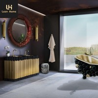 Miroir mural en métal noir fini, de forme ronde, pour la maison, la salle de séjour, la salle de bain, miroirs muraux décoratifs faits à la main