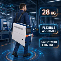 Machine de nettoyage portable 3-en-1 à laser fibre, soudeuse et décapante de rouille 2000W refroidie par air pour la restauration du matériel ferroviaire
