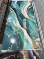Panel de pared de losa de mármol UV de PVC de Alta Luz Wayon, tablero UV de 1220*2440*3mm para decoración interior y exterior, geométrico para apartamentos y casas