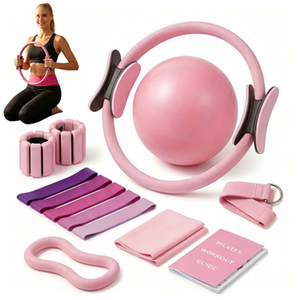 <span class=keywords><strong>Kit</strong></span> Pilates per <span class=keywords><strong>Casa</strong></span> per Donne, Set Fitness con Manubri in Silicone, Anello per Esercizi, Tappetino Yoga, Accessori per Yoga e Pilates - Product Image 2