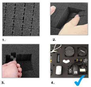 Échantillon gratuit de mallette à outils en aluminium dur verrouillable en gros avec intérieur en mousse prédécoupée mallette en aluminium imprimée de logo personnalisé - Product Image 3