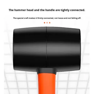Sicherheits-Spaltkopfhammer mit Kunststoffgriff und Gummikopf für Maschinisten, Keramikfliesen und Kleine Lederarbeiten - Product Image 3