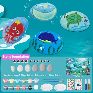 Disegno di Graffiti creativi personalizzati giocattolo didattico kit di attività artigianali fai da te Eco Friendly pittura di roccia per i bambini - Product Image 6