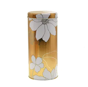 floral golden round tin box wine box Valentine's gifts Box