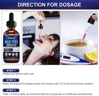 Gouttes de régime OEM Keto BHB avec des cétones exogènes pour brûleur de graisse Suppresseur d'appétit Gouttes Suppléments
