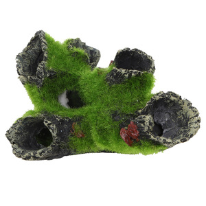 Kunstmatig <span class=keywords><strong>Aquarium</strong></span> Decor Mos Bedekte Hars Grotten Voor Vissen En Aquatische Huisdieren - Product Image 3