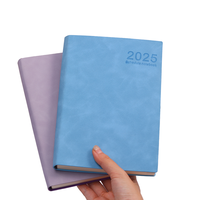 Agenda 2025 espagnol A5 planificateur quotidien hebdomadaire Logo personnalisé agenda en gros livraison rapide calendrier cahier en cuir PU