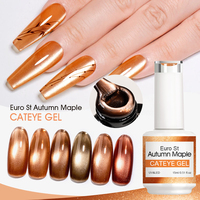 Westink Euro St Vernis Gel Effet Œil de Chat Automne Couleur Luxe avec Vernis Gel Magnétique Classique Effet Œil de Chat 15ml Bouteille Gel UV