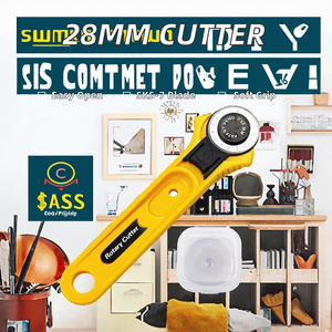 Cutter rotatif 28 mm pour tissus de quilting, papier, caoutchouc, textiles, pour couteau utilitaire, idéal pour le bricolage - Product Image 2