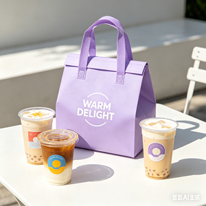 Coffee Tea Takeaway Insulated <b>Bag</b> Non Woven Food Delivery <b>Bag</b> Custom Printed Logo Size Color Reusable Thermal <b>Cooler</b> <b>Bag</b> - Product Image 1