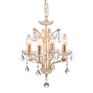 European Lamparas Acrylic Chain Ceiling Lamp Fixture for Bedroom <b>Dining</b> Room Modern White Crystal Chandelier Pendant <b>Light</b> - Product Image 1