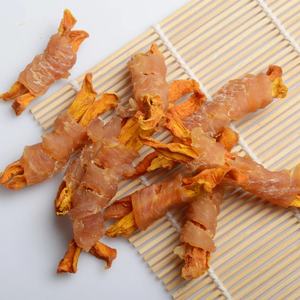 Pollo para mascotas golosinas para perros juguetes para masticar comida rica en vitamina zanahoria limpiar los dientes masticar perro bocadillo envoltura de pollo zanahoria para perro - Product Image 6