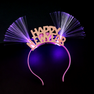 Feliz Año Nuevo LED Hair Hoop Corona digital Diadema brillante para fiesta de Nochevieja Fibra intermitente <span class=keywords><strong>Precio</strong></span> de fábrica Graduación - Product Image 3