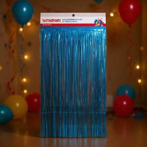 Tenda di Lamettoni Blu LastiNOTMARY, Decorazione per Feste, Riutilizzabile, per Interni, Decorazione di Compleanno 30x60cm - Product Image 2